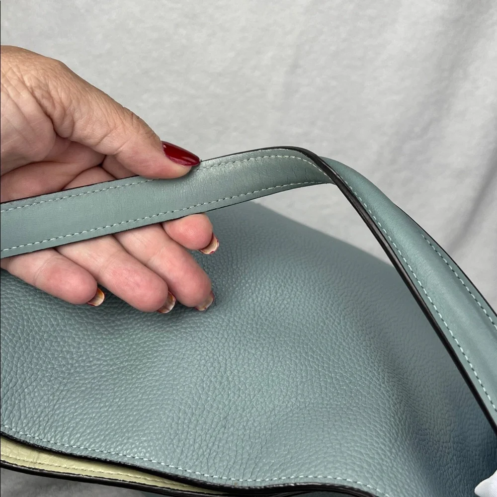 Coach 2019 Light Blue Shoulder Bag with Floral Scarf - Picture 11 of 15